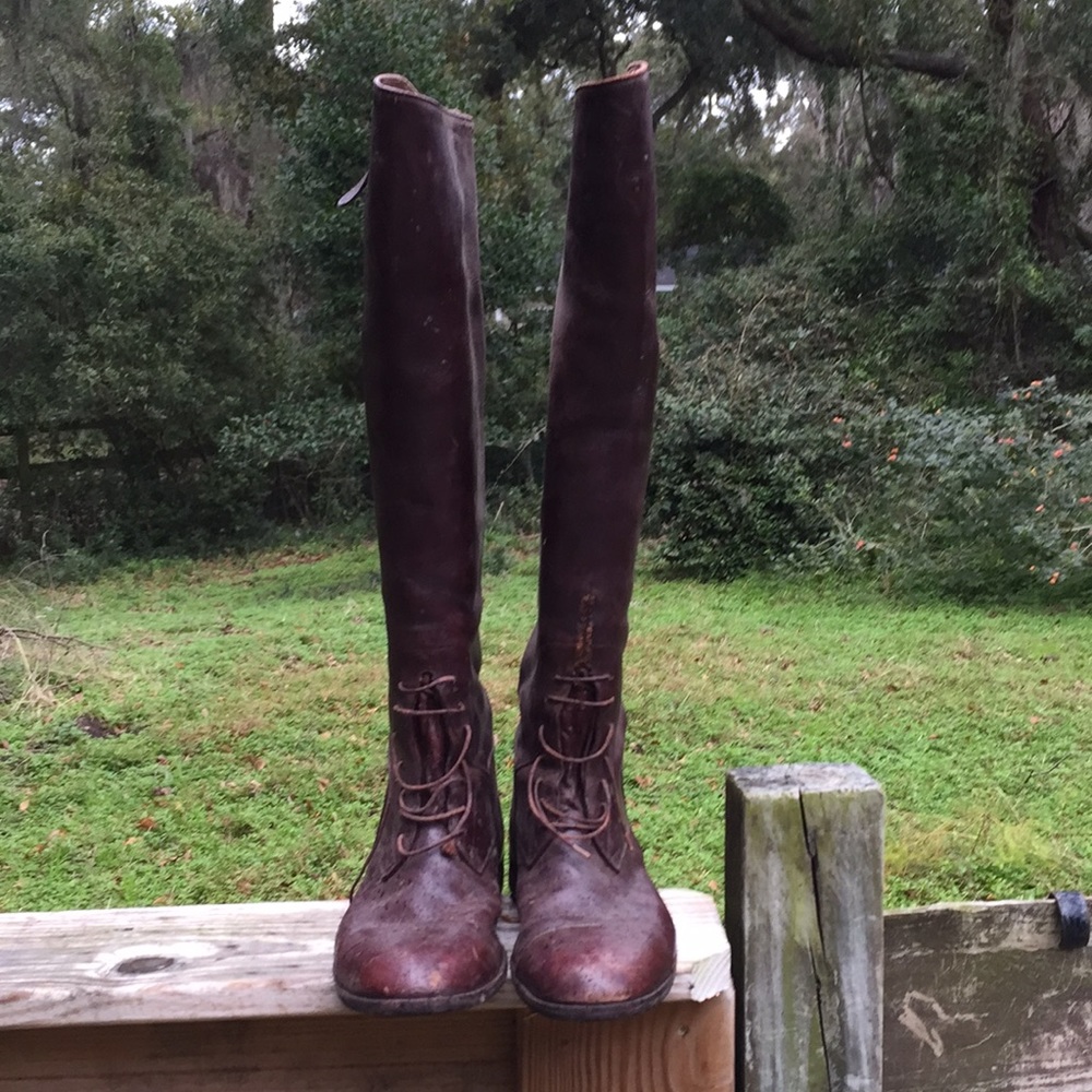 Vintage brown customized field boots - Picture 2 of 8